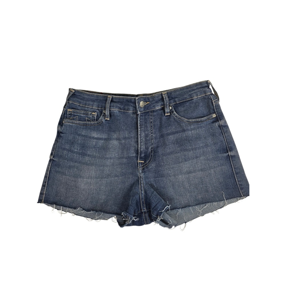 True Religion Jean Shorts Maisie Cut Off Blue Denim Horseshoe Womens 32